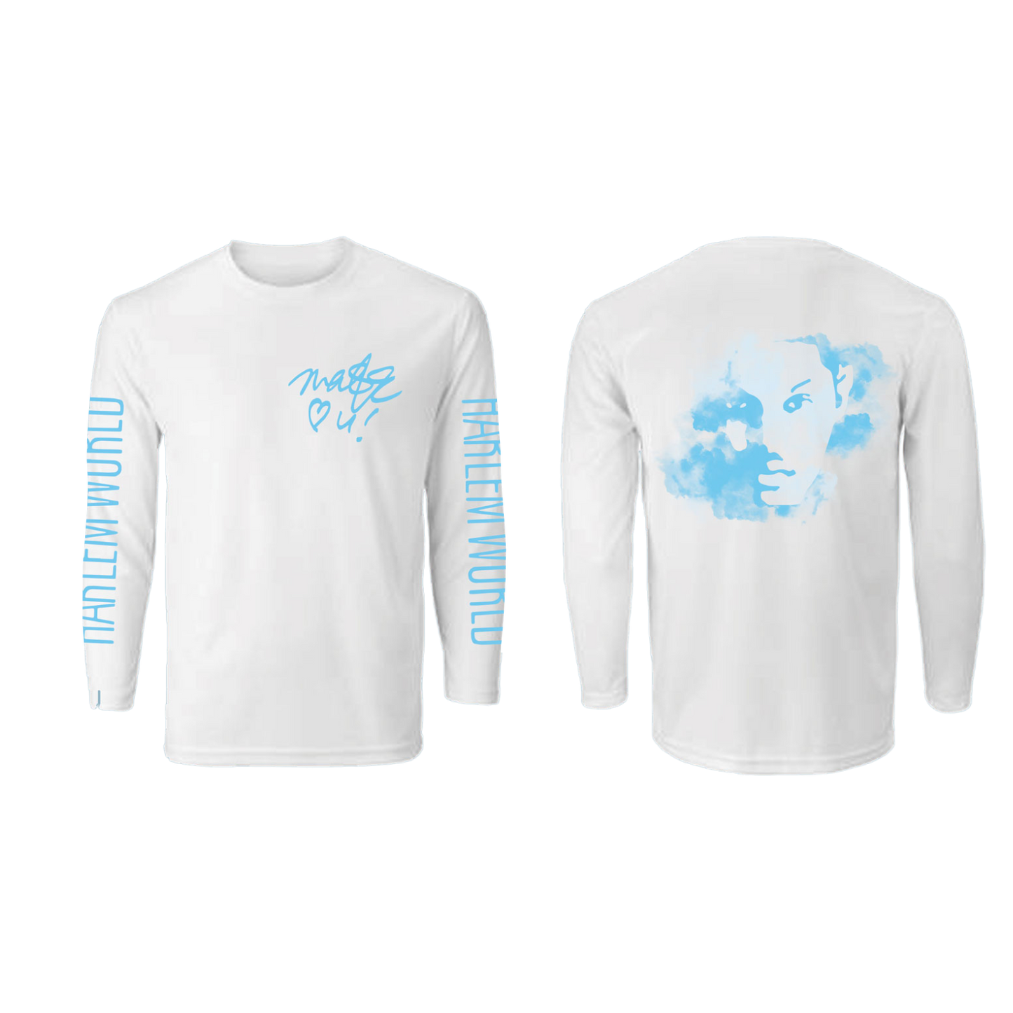 HARLEM WORLD LONG SLEEVES SHIRT - WHITE